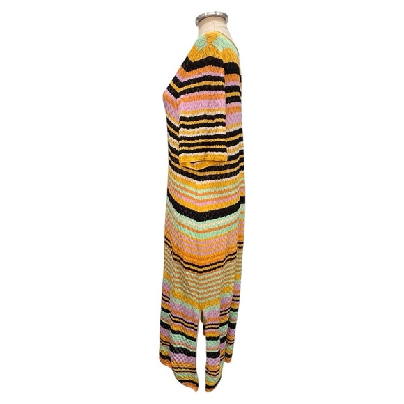 SITA MURT Short Sleeve Knit Maxi Dress Striped Size 44 - Picture 4 of 11